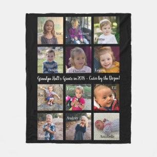 Grandpa Blanket, add photos! Fleece Blanket