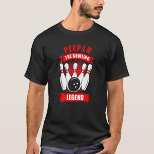 Grandpa Bowler Ten Pin PEEPAW Legend Bowling Premi T-Shirt