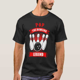 Grandpa Bowler Ten Pin POP Legend Bowling T-Shirt