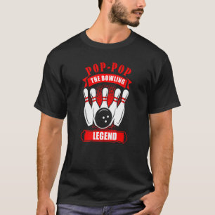 Grandpa Bowler Ten Pin POP-POP Legend Bowling Prem T-Shirt
