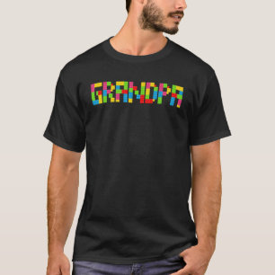 Grandpa Brick Builder Brick Building Blocks T-Shirt