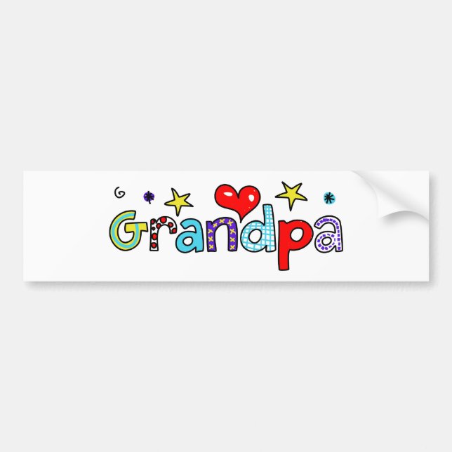 Grandpa Bumper Sticker (Front)