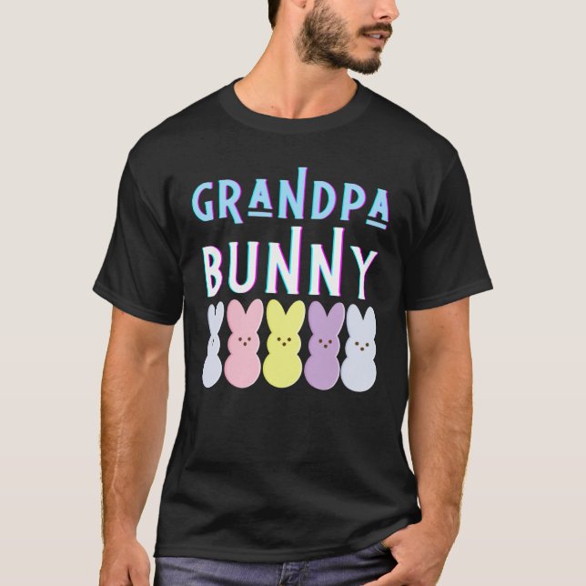 Grandpa Bunny Pap Easter Bunny Dad Mom Girls Boys  T-Shirt (Front)