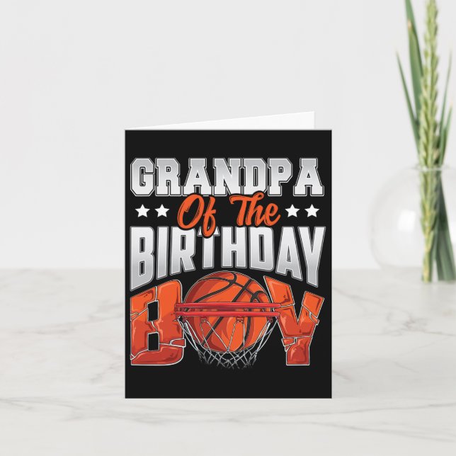 Grandpa Bysketbyll Birthday Boy Family Byller B-da Card (Front)