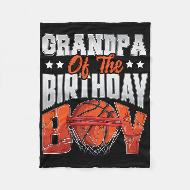 Grandpa Bysketbyll Birthday Boy Family Byller B-da Fleece Blanket (Front)