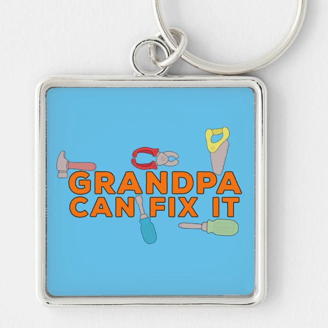 Grandpa Can Fix It Key Ring (Front)