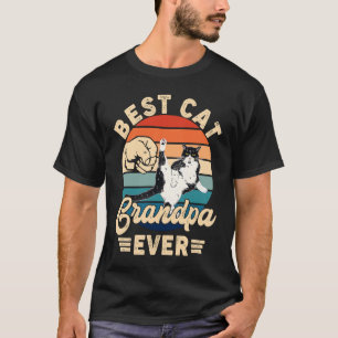 Grandpa Cat   Best Cat Grandpa Ever Paw Fist Bump T-Shirt