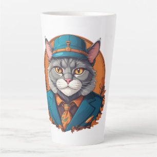 Grandpa Cat Latte Mug