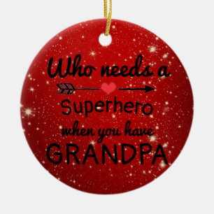 Grandpa Ceramic Tree Decoration