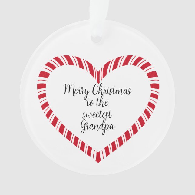 Grandpa Christmas Tree Sweetest  Ornament (Front)