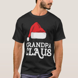 Grandpa Claus Christmas Hat Family Matching Pajama T-Shirt