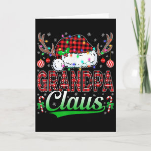 Grandpa Claus Christmas Lights Matching Family Xma Card