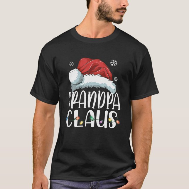 Grandpa Claus Christmas Pajama Family Matching Xma T-Shirt (Front)