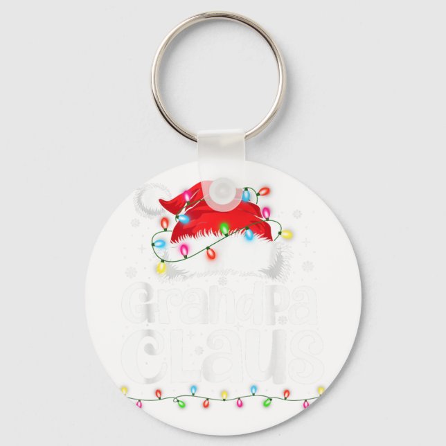 Grandpa Claus Matching Family Christmas Funny Xmas Key Ring (Front)