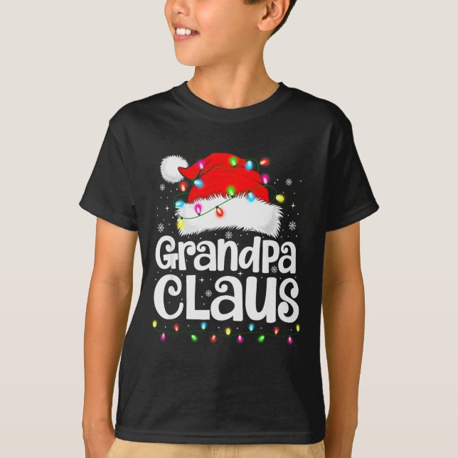Grandpa Claus Matching Family Christmas Funny Xmas T-Shirt (Front)