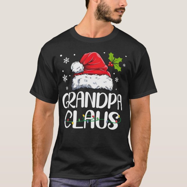 Grandpa Claus Santa Funny Christmas Pajama gay bud T-Shirt (Front)