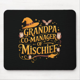 Grandpa Co-manager Of Mischief Birthday Family Mat Mouse Mat