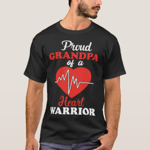 Grandpa Congenital Heart Defect Warrior CHD Awaren T-Shirt