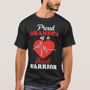 Grandpa Congenital Heart Defect Warrior CHD Awaren T-Shirt