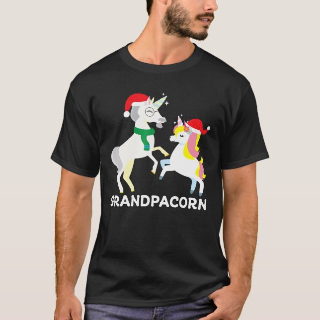 Grandpa-Corn Unicorn Matching Family Pajama Christ T-Shirt (Front)