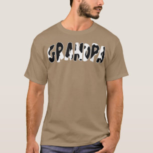 Grandpa Cow Print Cow Pattern T-Shirt