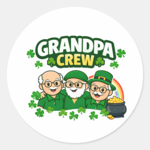 Grandpa Crew Classic Round Sticker
