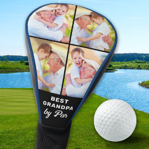 GRANDPA Custom 4 Photo Collage Cute Golfer Driver Golf Head Cover