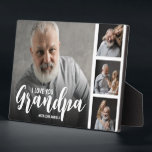 Grandpa Customised Photo Collage Plaque<br><div class="desc">This modern Grandpa, photo collage plaque is the perfect gift for your grandpa or grandma, featuring 4 of your favourite photographs, the text GRANDPA in a fun script font, and then personalise with your names. Fantastic as a christmas, birthday or gift for any other special occassion, the font style, size...</div>