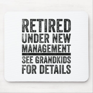 Grandpa Dad Retired Retirement Men Best Retirement Mouse Mat