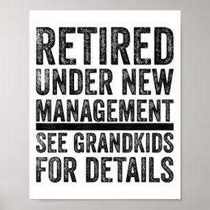 Grandpa Dad Retired Retirement Men Best Retirement Poster