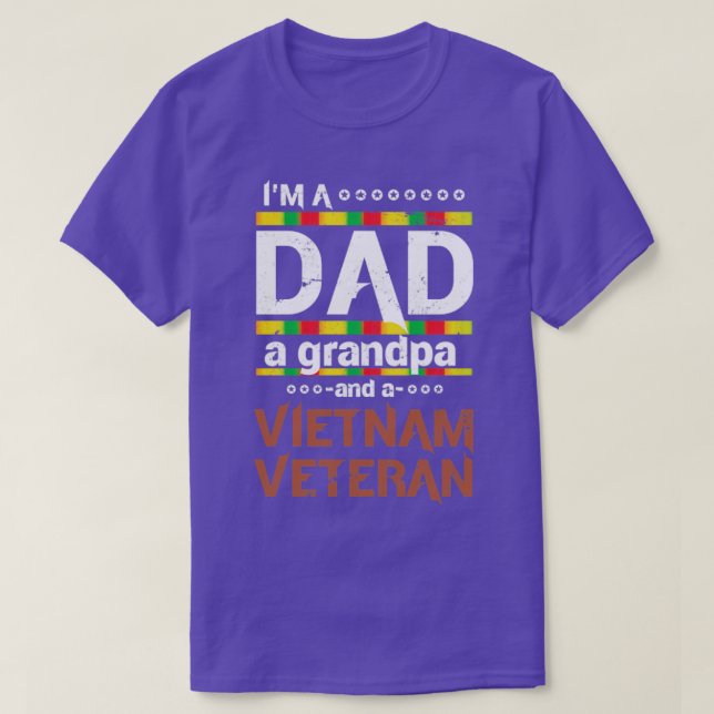 Grandpa Dad Vietnam Veteran T-Shirt (Design Front)