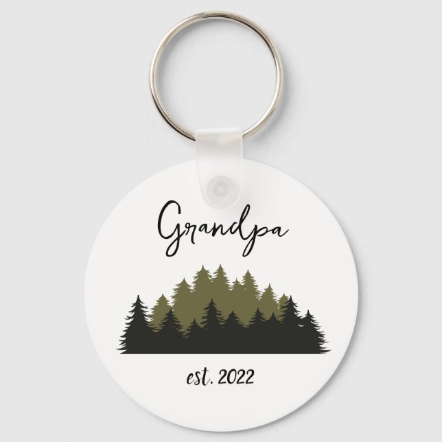 Grandpa Date - First time Grandpa Key Ring (Front)