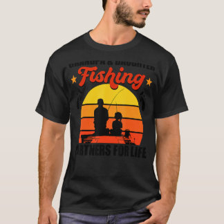 Grandpa Daughter Fishing Partner For Life Retro Vi T-Shirt