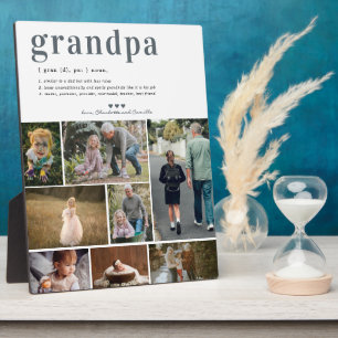 Grandpa Definition   8 Photo Personalised Plaque