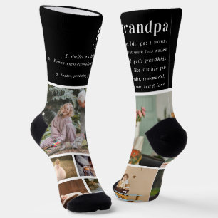 Grandpa Definition   Photo Collage Personalised Socks