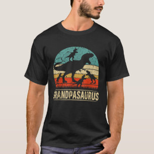 Grandpa Dinosaur T Rex Grandpasaurus 4 kids Family T-Shirt