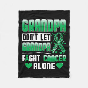 Grandpa Don't Let Grandpa Fight Alone Bile Duct Ca Fleece Blanket