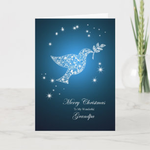 Grandpa, Dove of peace Christmas card