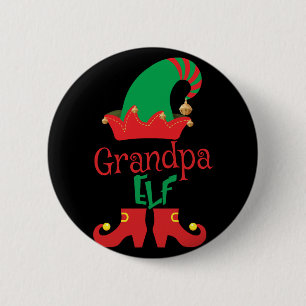 Grandpa ELF Christmas Family Matching 6 Cm Round Badge