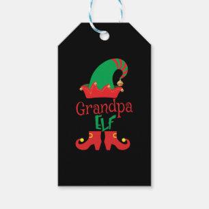 Grandpa ELF Christmas Family Matching Gift Tags