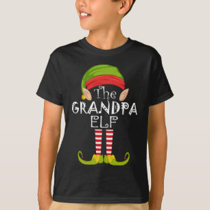 Grandpa Elf Family Matching Christmas Gift T-Shirt