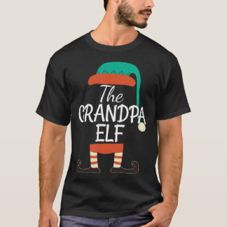 Grandpa Elf Family Matching Group Christmas T-Shirt