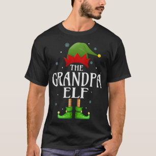 Grandpa Elf Xmas Matching Family Christmas Grandpa T-Shirt