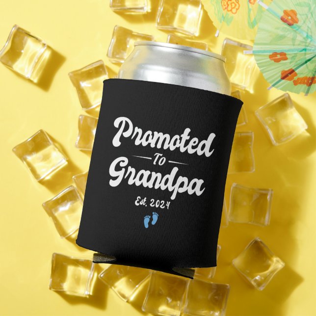 Grandpa est 2024 Promoted To Grandpa 2024 Can Cooler (In Situ Summer)