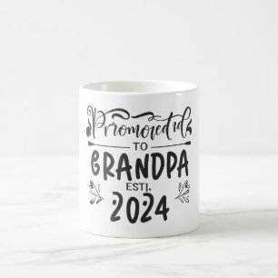 grandpa est 2024, Promoted To Grandpa Est. 2024 Coffee Mug
