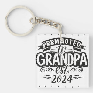 grandpa est 2024, Promoted To Grandpa Est. 2024 Key Ring