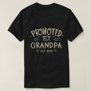 grandpa est 2024, Promoted To Grandpa Est. 2024 T-Shirt