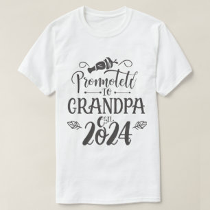 grandpa est 2024, Promoted To Grandpa Est. 2024 T-Shirt