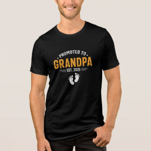 Grandpa est 2025 Soon To Be Grandpa Tri-Blend Shirt