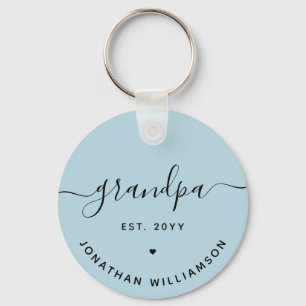 Grandpa Est Custom New Grandpa Gifts Key Ring